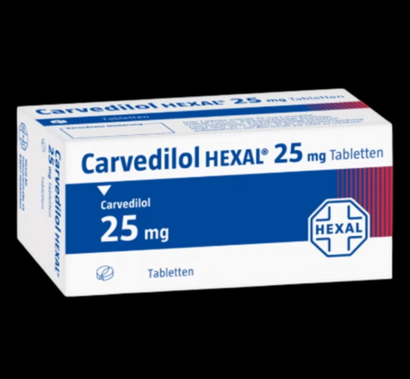 Acheter Carvedilol - illustration d'un comprimé et d'un coeur