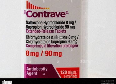 Achat Contrave – Illustration de boîte de Contrave et silhouette