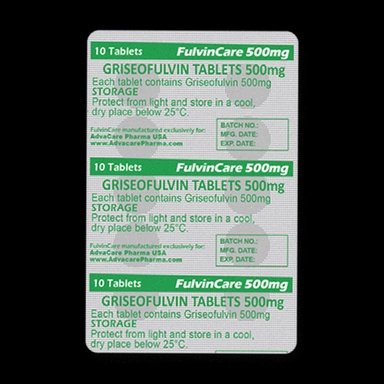 Illustration d’une gélule de Griseofulvin et d’un tube de laboratoire