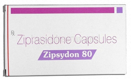 Ziprasidone en boîte et verre d'eau