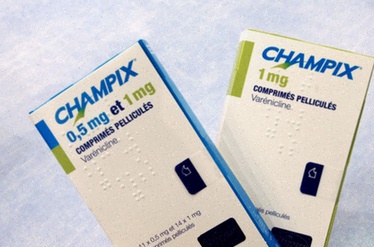 Boîte de Champix 1 mg et 0,5 mg pour arrêter de fumer