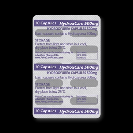Hydroxyurea comprimés - Illustration du médicament dans une main